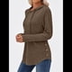 thumbnail image 4 of Sudadera con Capucha de Punto Acanalado Suave para Mujer, Suéter de Larga, Sudadera Ligera y Acogedora para Otoño. Marrón L, 4 of 6