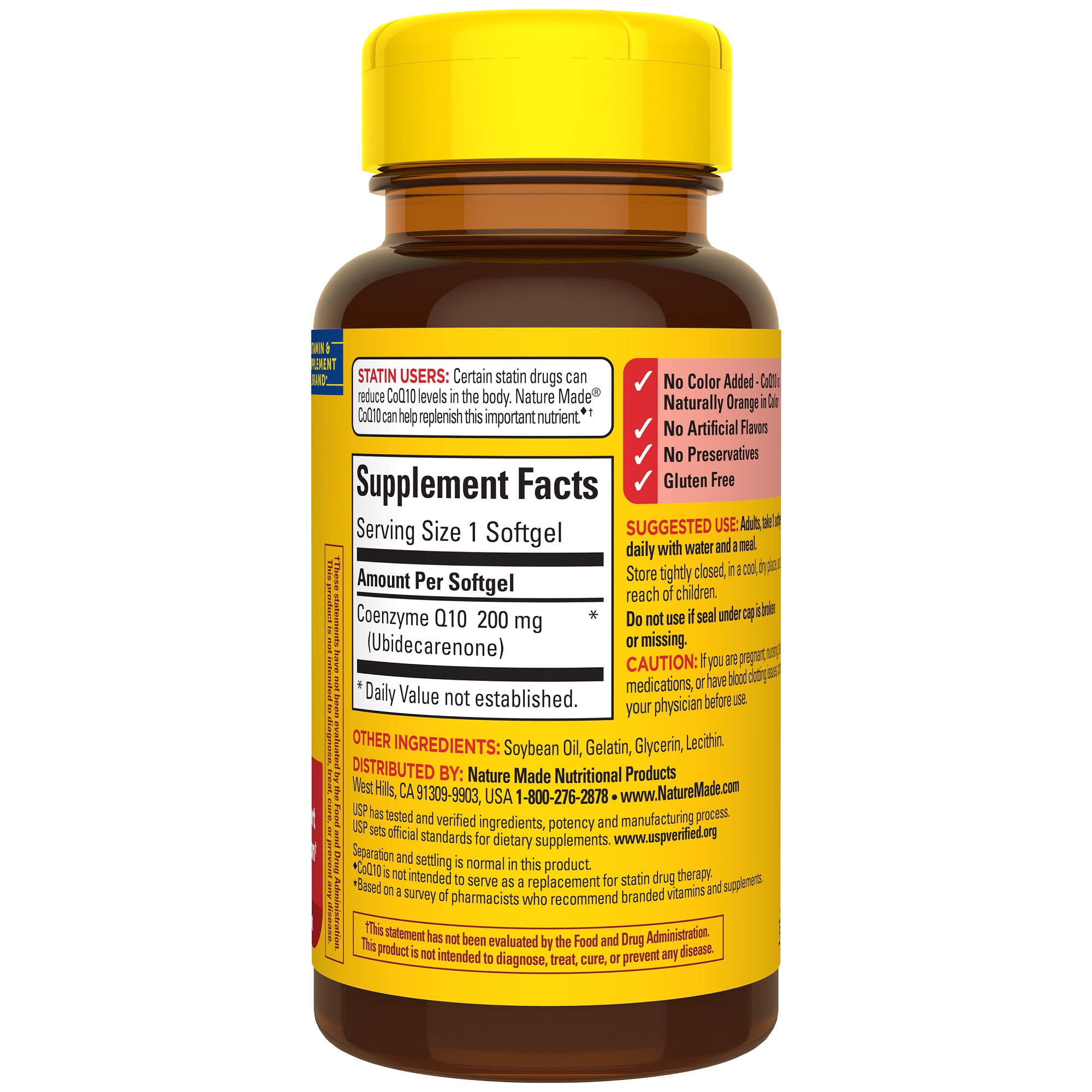 Nature Made CoQ10 200mg Softgels, Dietary Supplement for Heart Health Support, 40 Count