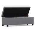 thumbnail image 4 of Avalon 48" W Rectangle Storage Ottoman Bench in Stone Gray Faux Leather, 4 of 13