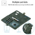 thumbnail image 6 of Dteck Wallet Case Compatible with Samsung Galaxy A30 / A20, [7 Card Slots] PU Leather Credit Holder Folio Flip [Detachable][Kickstand] Magnetic Phone Cover & Lanyard For Galaxy A20 / A30, Deep Green, 6 of 10
