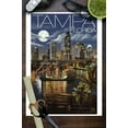 thumbnail image 3 of Tampa, Florida, Skyline at Night (9x12 Wall Art Print, Home Decor), 3 of 3