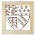 thumbnail image 1 of Negro, blanco, arte barroco Lion Shield pattern Pantalla de escritorio de pared de fotograma cuadrado, 1 of 4
