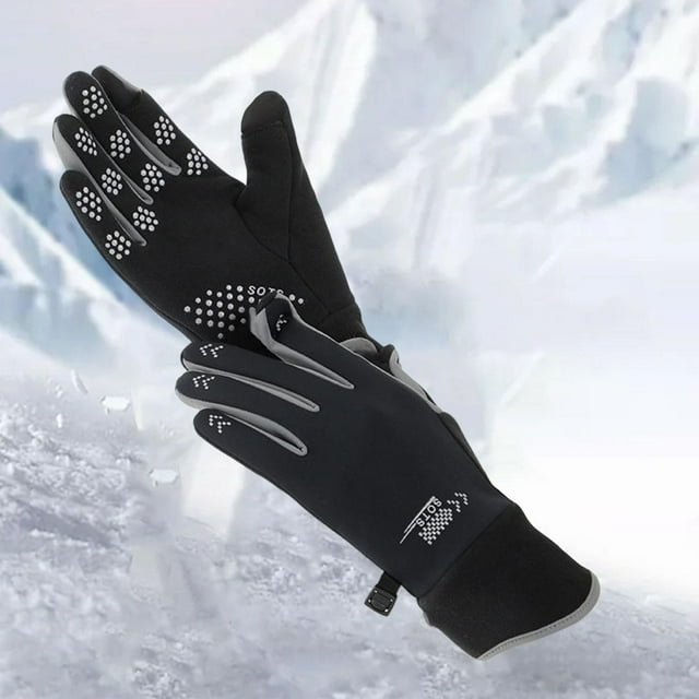 Guantes Cálidos de Invierno, Guantes de Esquí, Calentadores de Manos, Guantes Térmicos de Vellón, Guantes de Esquí para Nieve, Guantes de Snowboard Pa Pantalla táctil para hombres