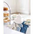thumbnail image 7 of Blue Ombre Dish Towels Set, Waffle Weave Kitchen Towels 3 Pieces, Modern Wave Abstract Art Microfiber Hair Face Bath Tea Towel Absorbent Quick Drying Cleaning Dish Cloths 12"x12", 7 of 7