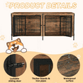 thumbnail image 6 of BOSSIN 78inch Dog Crate Furniture for 2 Dogs, Large Double Dog Cage Furniture with Divider, Wooden Indoor Dog Kennel for Medium Large Dogs, 6 of 8