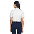 thumbnail image 2 of Harriton M500SW Women's Easy Blend™ Short Sleeve Twill Dress Shirt with Stain-Release-White-XL, 2 of 3