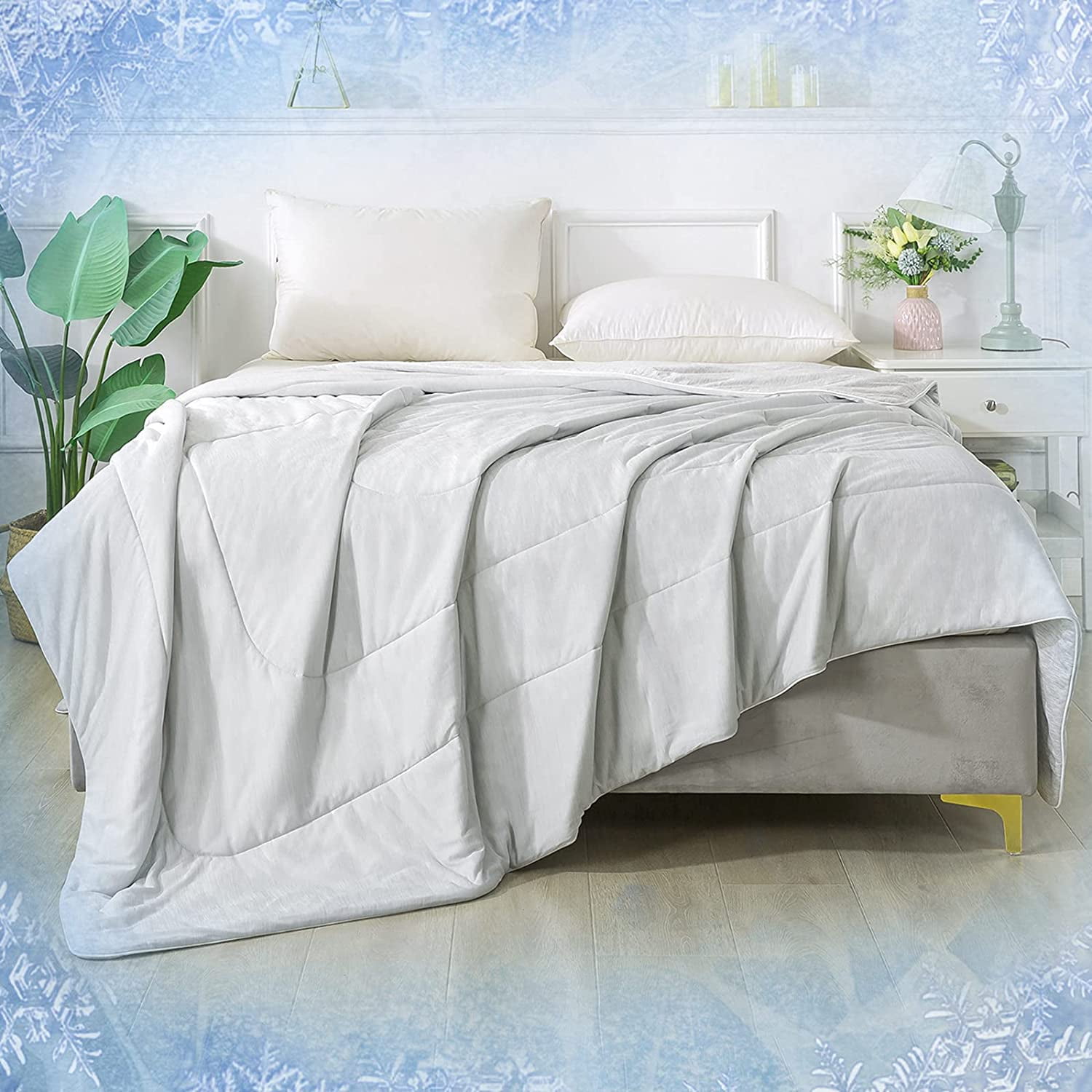 Blue Cooling Blanket Twin Size 60x80 Inch Double Sided Cooling Comforter Lightweight Cold Summer Blankets for Sofa Couch Bed Camping Throw Bamboo Blanket Keep Cool for Hot Sleepers Walmart