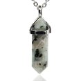 thumbnail image 1 of Angelstones Pendentif Collier Reiki Chakra Hexagonal Pointu Kiwi Jasper 18 Pouces, 1 of 3