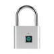 thumbnail image 1 of Candado inteligente con huella dactilar | Cerradura biométrica recargable por USB | Seguridad con huella dactilar sin llave para taquillas, mochilas y maletas | Resistente al agua IP65 |, 1 of 6