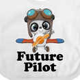 thumbnail image 4 of Inktastic Boys Future Pilot Panda Boys Baby Bib, 4 of 4