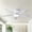 White, variant on PHORUS 36" Low Profile Ceiling Fan with LED Light, Quiet DC Motor, Remote & App Control, Flush Mount Fan for Bedroom, Small Rooms and Apartments,Black