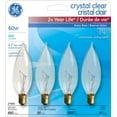 thumbnail image 1 of GE Crystal Clear 60W Bent Tip 4PK, 1 of 1