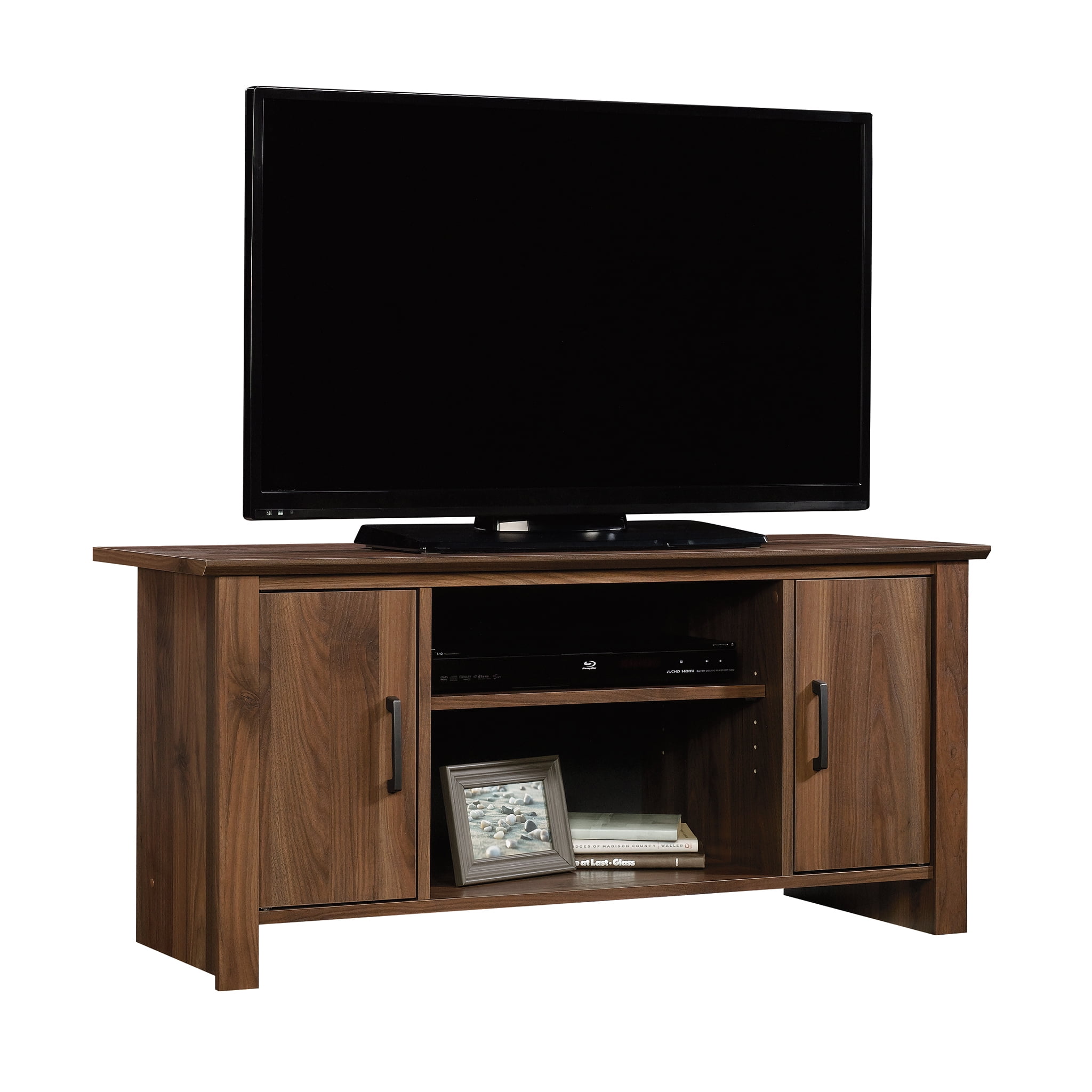 Mainstays TV Stand for Flat Screen TVs up to 47", Canyon Walnut Finish
