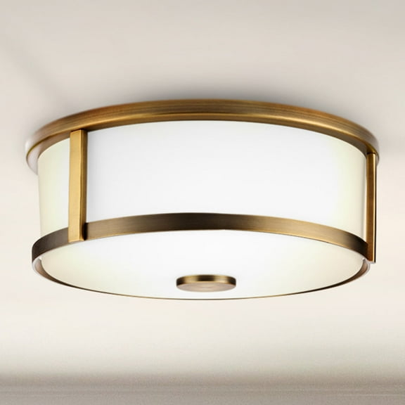Luxury Modern Farmhouse Ceiling Light, Vintage Brass, UHP4598