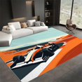 Area Rug Rectangle Carpet, Painting Art Racing Machine Washable Rug For