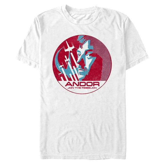 Mens Star Wars: Andor Cassian Join the Rebellion Badge T Shirt