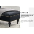 thumbnail image 6 of 57.5*26.5"  Chaise Lounge Indoor with Storage, Nailhead-Trimmed Tufted Lounge Chair, Velvet Vintage Upholstered Chaise Sleeper Lounges Couch Sofa for Living Room, Bedroom and Office,Black,Left Armrest, 6 of 9