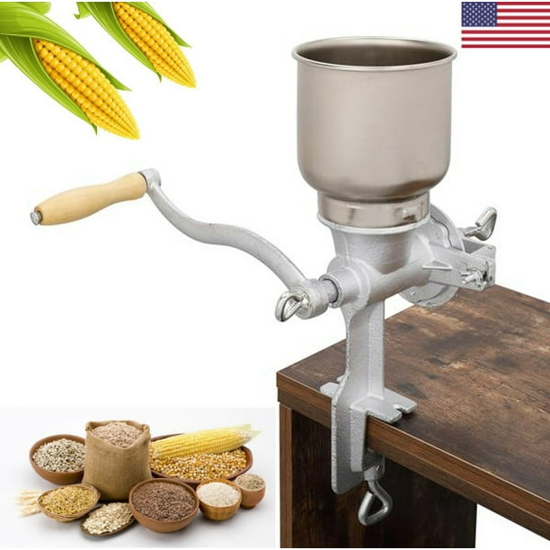 Hand Grain Mill, Grinder Corn Coffee Food Wheat Manual Hand Grains Iron