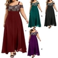 thumbnail image 4 of Sonducket Vestido largo bohemio para mujer, vestido veraniego con columpio estético, ropa de moda Vestidos Vino rojo XXL Sonducket AP011134-03, 4 of 5