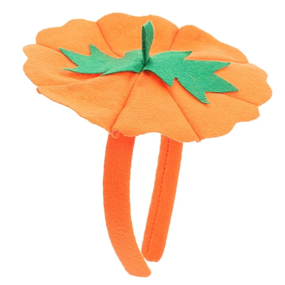MUSEYA  Pumpkin Headdress Orange Plastic Photo Prop Family and Friends  Party 1Set