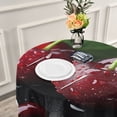 thumbnail image 6 of YAZAOO Round Tablecloth Two Cherries with Leaves Pattern Tableclothes, 6 of 8