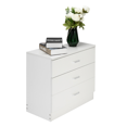 thumbnail image 2 of Hassch Modern Nightstand with 3 Drawers,End Table for Bedroom, Living Room, Office, 25.98"L x 13"W x 22.05"H, White, 2 of 7