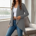 thumbnail image 4 of Women's Drape Open Front Cardigans Cozy Soft Long Sleeve Casual Outerwear Women Solid Color Loose Lightweight Flowy Cardigans Sweater, 4 of 9