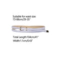 thumbnail image 3 of INSPIRE CHIC Women's Skinny Embossed Leather Belts Alloy Pin Buckle Belt Light Purple 104cm/41'', 3 of 4