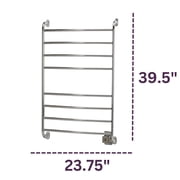 Warmrails Kensington Wall Mount Towel Warmer, Chrome, 39.5-Inch Height, 23.5 inch Wide - Plug In or Direct Wire - Model HSKC