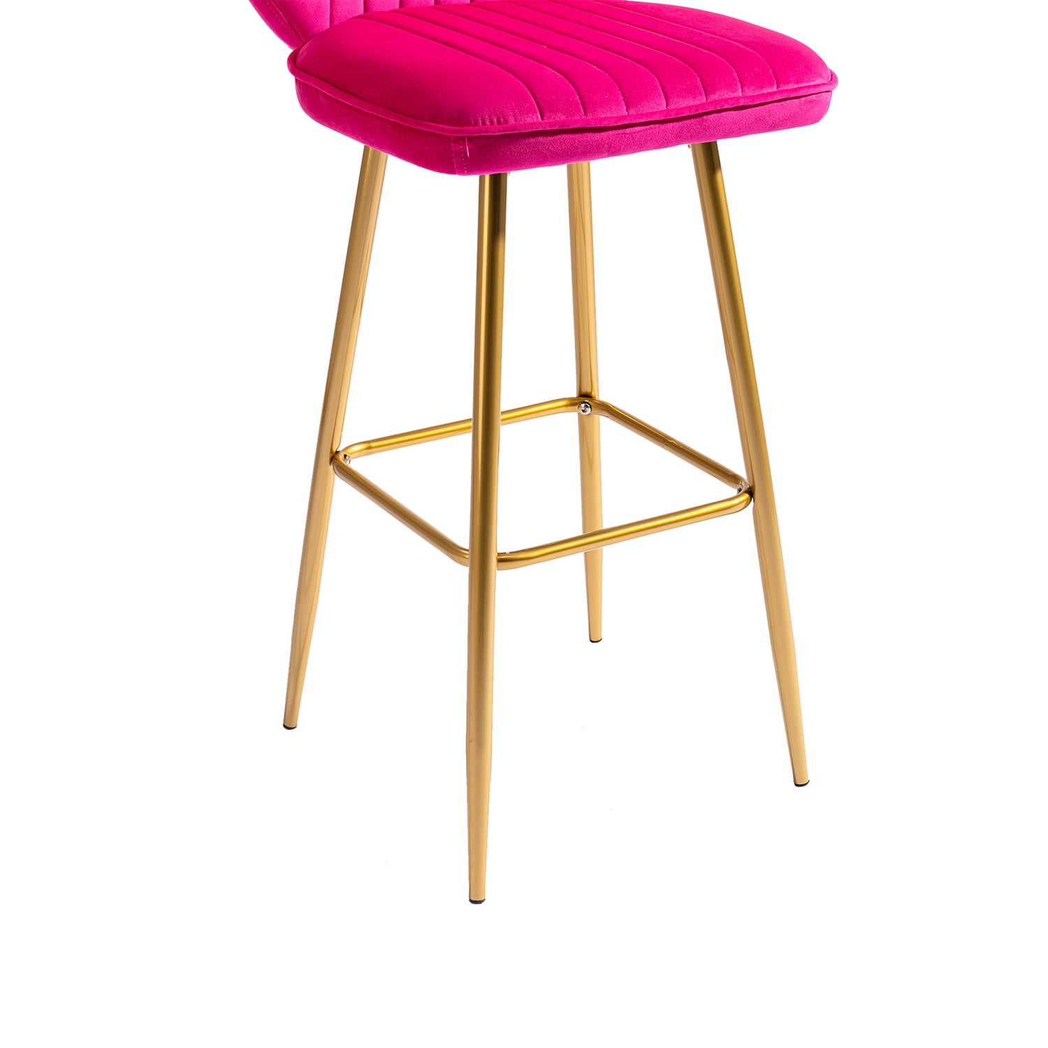 Kepooman Modern Design Bar Stools Set of 1 with Back for Bar Counter, Rose Red Kepooman Modern Design Bar Stools Set of 1 with Back for Bar Counter, Rose Red