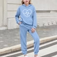 thumbnail image 4 of LVHAOGJOB Teens Sweatsuits 2 PC Hoodie Sweatshirts & Jogger Sweatpants Warm Soft with Pockets Clothing Sets for Girls and Boys Print, 4 of 6