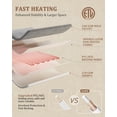 thumbnail image 4 of Bingirl Thick Tufted Sherpa Electric Blanket Throw: 10 Heating Levels, 10 Time Settings, ETL Certified, Machine Washable, Fast Heating (50×60 Inch, Beige), 4 of 8