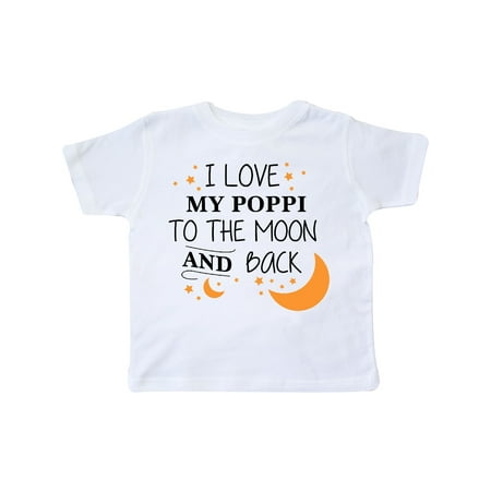 

Inktastic I Love My Poppi to the Moon and Back Gift Toddler Boy or Toddler Girl T-Shirt