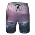 thumbnail image 4 of Naloa lighthouse Waves Torrential Rain Men's Beach Shorts, Surfing shorts, Swim trunks, Quick Dry Swim Trunks for Surfing Beach Fun - Small, 4 of 9