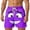 Purple, variant on HXWCHs Men's Casual Shorts with Unique Face Pattern Design for Comfortable Lightweight Summer Outdoor Streetwear Fashion L Purple