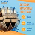 thumbnail image 2 of Island Retreat All-Weather Outdoor Reversible Table Mat - Champagne and White Stripe - Set of 6, 2 of 7