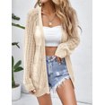 thumbnail image 2 of 2025 Spring Lightweight Crochet Cardigan for Women Long Sleeve Open Front Knit Oversized Cardigans Sweaters, 2 of 9