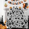 thumbnail image 3 of Halloween Blanket 40"x50" Black Bat Halloween Throw Blanket Ghost Cat Halloween Fleece Blanket Vintage Halloween Blanket Horror Skull Fluffy Halloween Blanket Scary Spider Net Blanket for Kids, 3 of 6