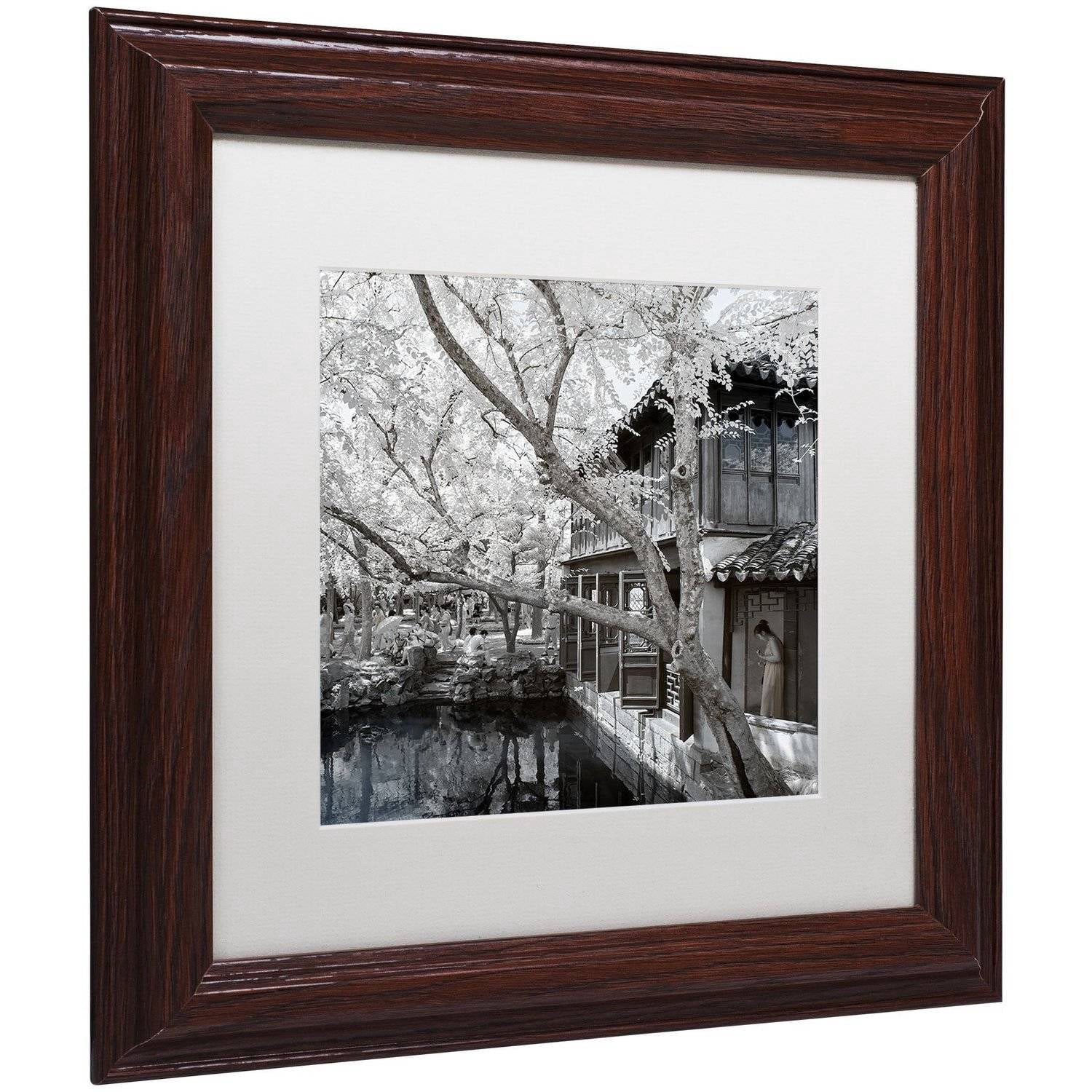 Trademark Fine Art "Reflections" Canvas Art by Philippe Hugonnard, White Matte, Wood Frame
