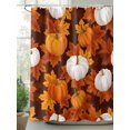 thumbnail image 2 of Fall Shower Curtain White Pumpkin Shower Curtains for Bathroom Thanksgiving Decor, Waterproof Polyester Shower Curtain Set with Hooks, Standard Size 66" x 72" Orange Maple Leaves, 2 of 6