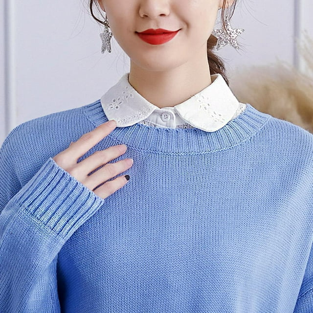 Cuello falso de algodón Macarena para mujer