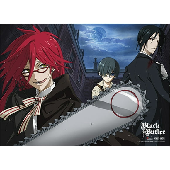 Premium Wall Scroll - Black Butler - New Grell vs Sebastian Wall Art ge81139