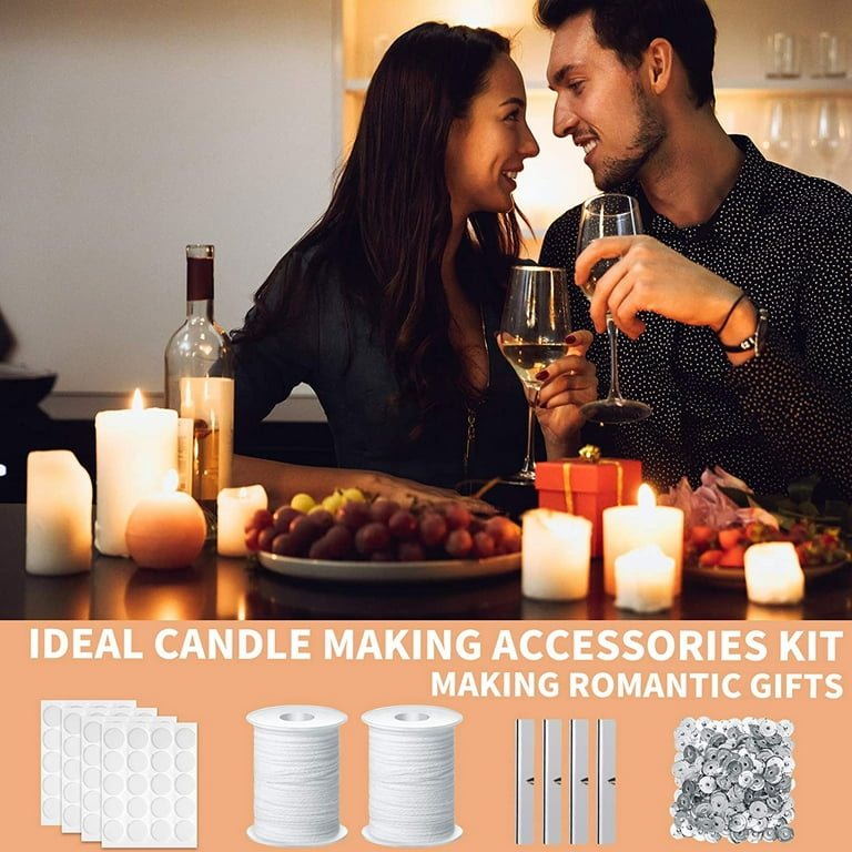 DIY Candle Making Kit with Measuring Pot, Wicks, Stickers, Wick