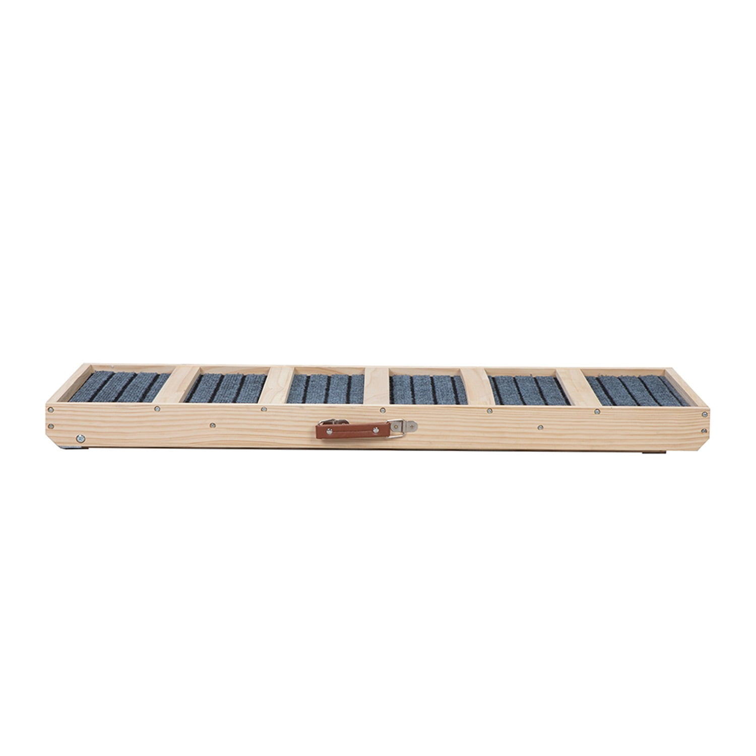 Pefilos Wood Folding Dog Ramp with Non Slip Rubber Surface and 5 Plank for Small, Medium Dogs Up, 16" to 24" Height Adjustable Pet Ramp for Bed Couch Car, Beige Pefilos Wood Folding Dog Ramp with Non Slip Rubber Surface and 5 Plank for Small, Medium Dogs Up, 16" to 24" Height Adjustable Pet Ramp for Bed Couch Car, Beige