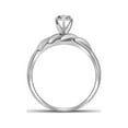 thumbnail image 4 of Diamond Princess 14kt White Gold His Hers Round Diamond Round Matching Wedding Set 1/4 Cttw, 4 of 4