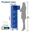 thumbnail image 3 of KAER Metal Locker with 5 Doors 66“ Storage Locker for Employees andstudent with Card Slot Lockable Steel Locker for School Gym Home Office Staff, 3 of 6