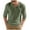 Green, variant on Men's Casual Pullover Tops Knit Solid Color Quarter Button Down Round Neck Long Sleeve Casual Loose Top Shirt (XL, White)