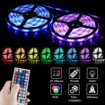 thumbnail image 4 of LED Strip Lights 32.8ft/10m RGB LED Light Strips Dimmable Color Changing Strip Lights with 44 Keys Remote 300 LED SMD 5050 Waterproof LED Tape Lights for Bedroom, Kitchen, Party, 4 of 7