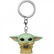 The Mandalorian Grogu Child with Cup Funko Pop Keychain