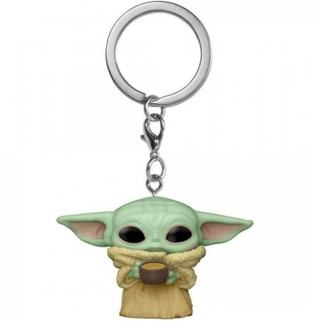 The Mandalorian Grogu Child with Cup Funko Pop Keychain